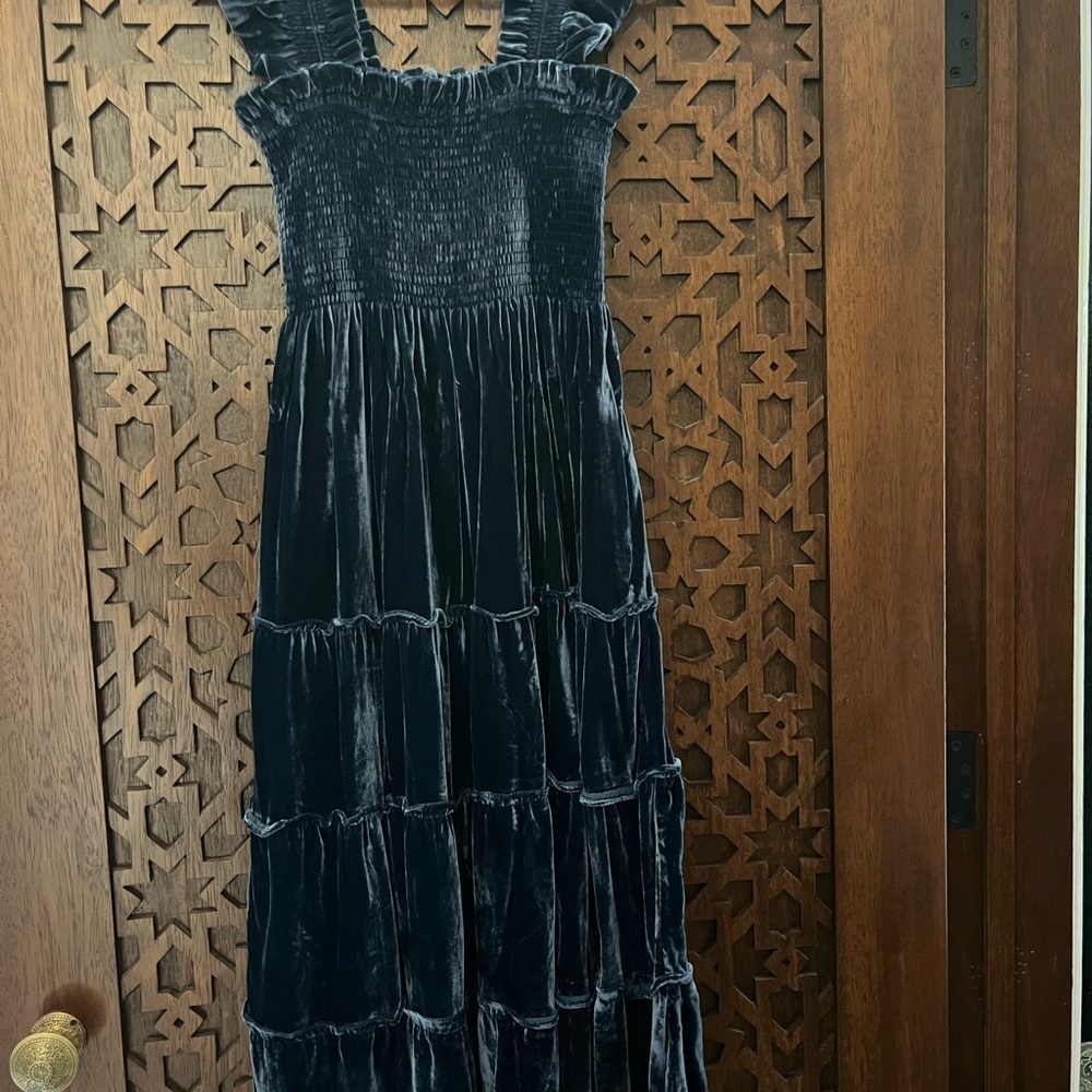 Hill House Black Velvet Maxi Dress